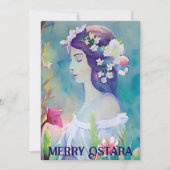 オスタラメリー女神エオストレ春彼岸異教の シーズンカード (正面)