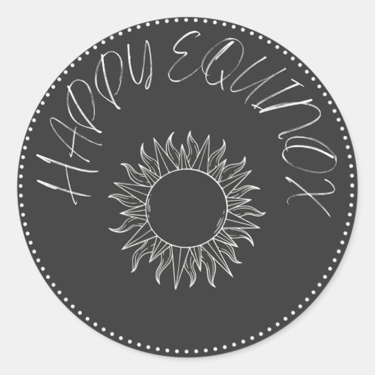 オスタラ、春Equinox、クラシックラウンドステッカー ラウンドシール (正面)