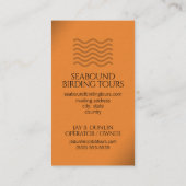 オスターキャッチャーの鳥観察/自然ツアー 名刺 (裏面)