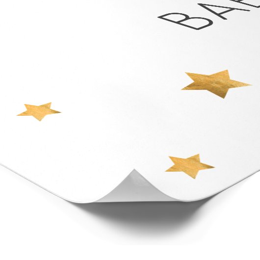 オスタームーン&スターズピンクウェルカムサイン ポスター (角)