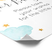 オスタームーン&スターズベビーサインを願う ポスター (角)