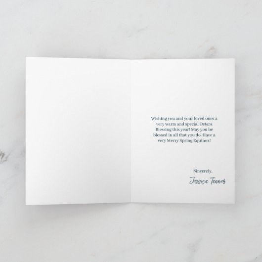 オスターラ女神フローラ春フォレスト異教の シーズンカード (内部)