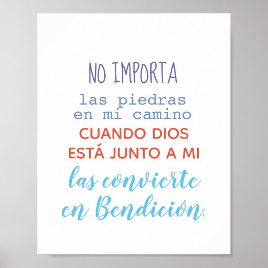 オスター – No importa las piedras en mi camino.. ポスター (正面)