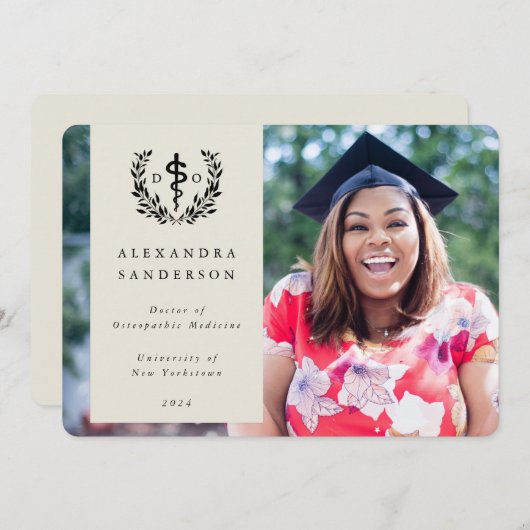 オステオパシーのカキ医師の写真 案内状 (正面/裏面)