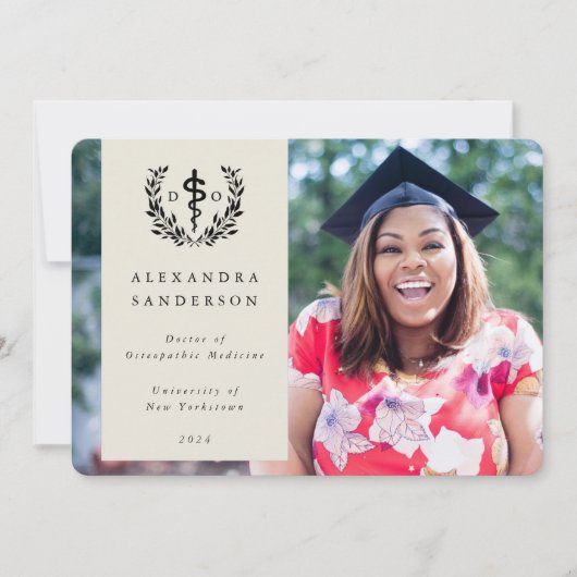 オステオパシーのカキ医師の写真 案内状 (正面)