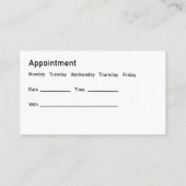 オステオパシードクターアポイントメント光テーマ 名刺 (裏面)