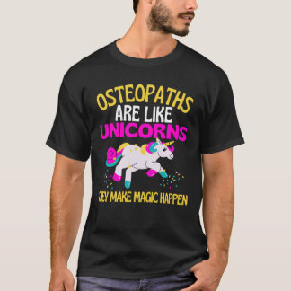 オステオパスUnicorn、魔法のUnicornカイロプラクター Tシャツ