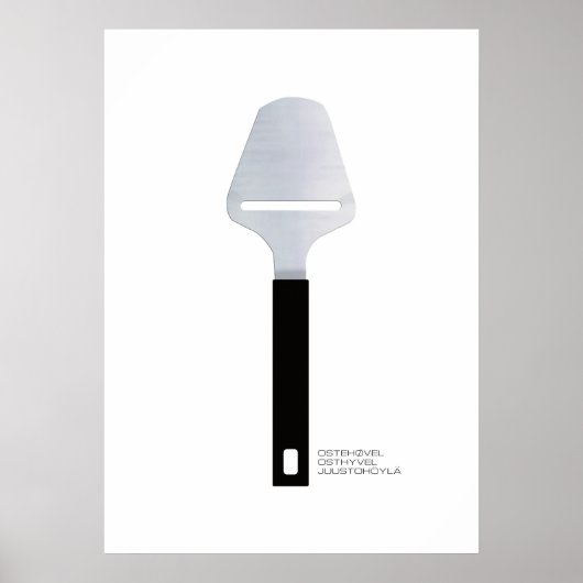 オステオヴェル、オスティヴェル、ジュストヒラ・カチーズスライサー ポスター (正面)