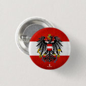 「オステライヒ1918/heute - Flagge mit Wappen... 缶バッジ (正面&裏面)