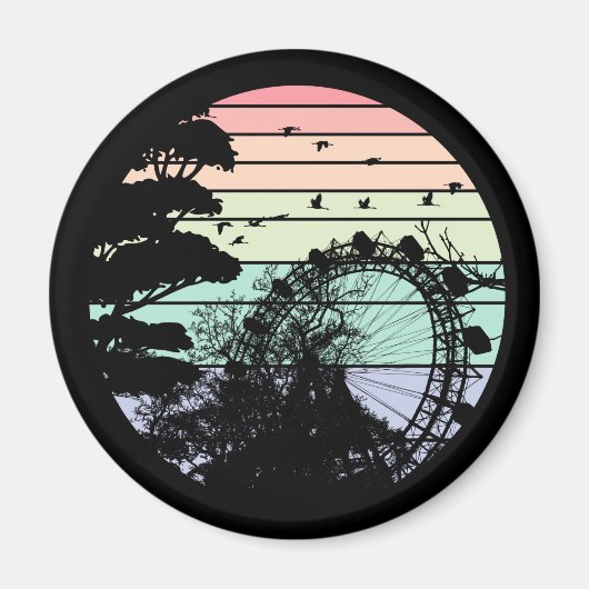 オステリヒヴィエンレトロプラテルリエセンラッド マグネット (正面)