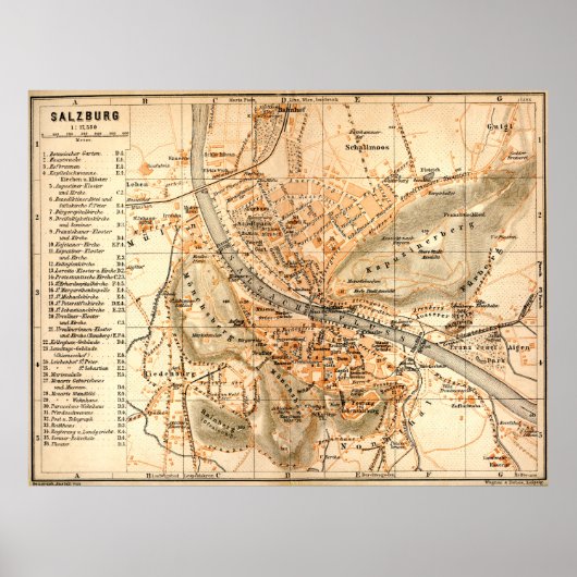 「オステリヒ1911年ザルツブルグ – ディリエルテ・カルテ… ポスター (正面)