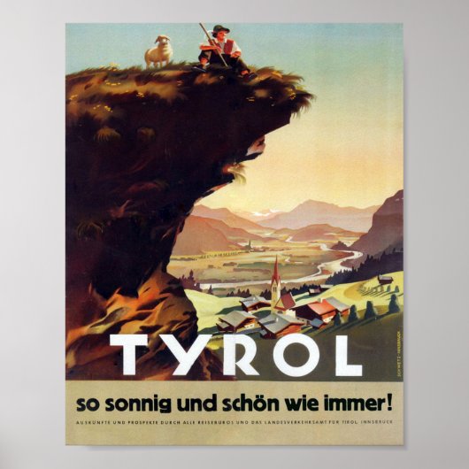 "オステリヒ： 1947/heute Tirol - Sommer Reise ポスター (正面)