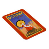 オステンドクイーンビーチ1920年代の美しい夏の旅行 マグネット (右側)