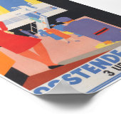 オステンドーバーベルギーヴィンテージ旅行ポスター ポスター (角)