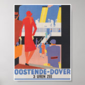 オステンドーバーベルギーヴィンテージ旅行ポスター ポスター (正面)
