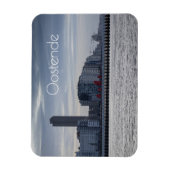 オステンド沿岸都市スカイライン，ベルギー マグネット (縦)