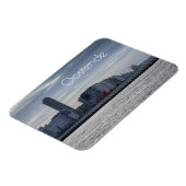 オステンド沿岸都市スカイライン，ベルギー マグネット (左側)