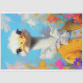 オストリエレガントッチイエローパステルフローラデクページ 薄葉紙 (正面)