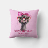 オストリックレッドボウ誕生日 クッション (裏面)