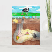 オストリヒハッピーバースデーグリーティングカード(N. Janes) カード (正面)