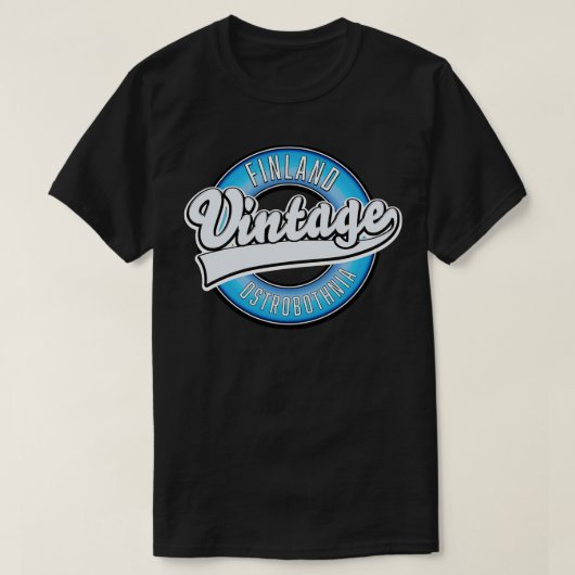 オストロボティニアフィンランドヴィンテージスタイル Tシャツ (デザイン正面)