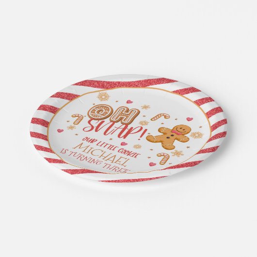 オスナップアリトルクッキーパーティープレートカスタム-- B ペーパープレート (アングル)