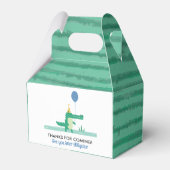 オスナップキュートアリゲーター子供の誕生日パーティー フェイバーボックス (正面サイド)