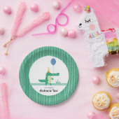 オスナップキュートアリゲーター子供の誕生日パーティー ペーパープレート (パーティー)