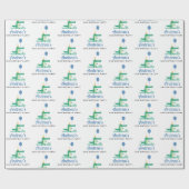 オスナップキュートアリゲーター子供の誕生日パーティー ラッピングペーパー (フラット)