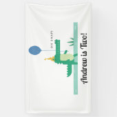 オスナップキュートアリゲーター子供の誕生日パーティー 横断幕 (縦)