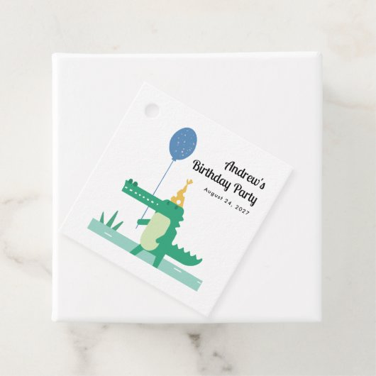 オスナップキュートアリゲーター子供の誕生日 フェイバータグ (インサイチュ)