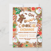 オスナップクリスマスクッキー交換ジンジャーブレッドマン 招待状 (正面)