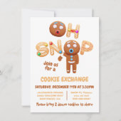 オスナップクリスマスクッキー交換ジンジャーブレッドマン 招待状 (正面)