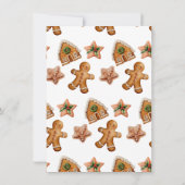 オスナップクリスマスクッキー交換ジンジャーブレッド 招待状 (裏面)