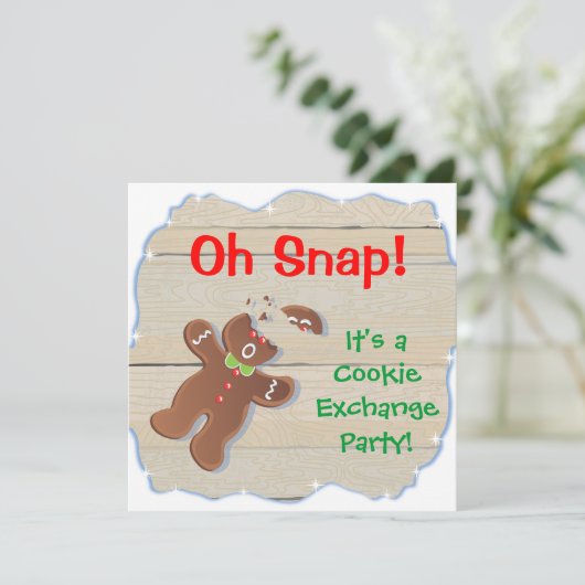 オスナップクリスマスクッキー交換パーティの招待状 招待状 (スタンド正面)