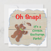 オスナップクリスマスクッキー交換パーティの招待状 招待状 (正面)