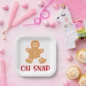 オスナップクリスマスクリスマスホリデージンジャーブレッド ペーパープレート (パーティー)