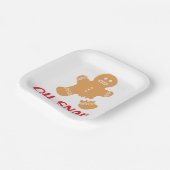 オスナップクリスマスクリスマスホリデージンジャーブレッド ペーパープレート (傾斜あり)