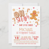 オスナップクリスマス誕生日招待状 – ボーイ – WH 招待状 (正面)