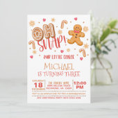 オスナップクリスマス誕生日招待状 – ボーイ – WH 招待状 (スタンド正面)