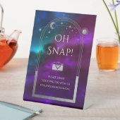 オスナップコズミックパープルティール（緑がかった色）サンムーンスターズ結婚ズ 台座サイン (インサイチュ)