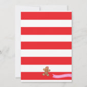 オスナップジンジャーブレッドガールバースデーパーティーの招待 招待状 (裏面)