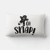 オスナップジンジャーブレッドクッキークリスマスホリデー ランバークッション (裏面)