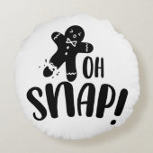 オスナップジンジャーブレッドクッキークリスマス ラウンドクッション (裏面)