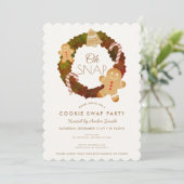 オスナップジンジャーブレッドクッキースワップパーティの招待状 シーズンカード (スタンド正面)