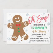 オスナップジンジャーブレッドクッキーホリデーパーティー 招待状 (正面)