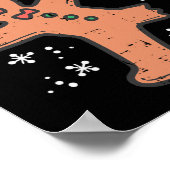 オスナップジンジャーブレッドマンおもしろいクリスマスクリスマスメンズウォム ポスター (角)