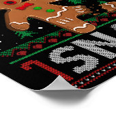 オスナップジンジャーブレッドマンおもしろいクリスマスCookie Bak ポスター (角)