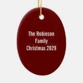 オスナップジンジャーブレッドマンクッキークリスマスオーナメント セラミックオーナメント (裏面)