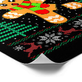 オスナップジンジャーブレッドマンメリークリスマスクリスマスパジャム ポスター (角)